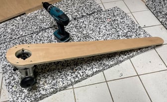 I made a router jig to cut some clean arcs