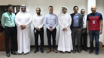 Group picture at EQUATE in Ahmadi, Kuwait