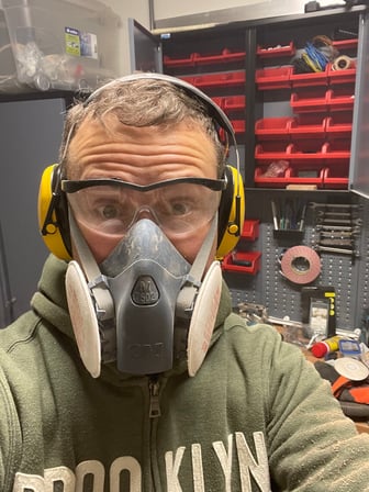 I don't have a fancy ventilation system, so it's important to mask up